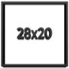 28x20 Shadow Box Frame Black | 2 Inches Deep Shadowbox with 1 3/4 Inch Usable Depth | UV Resistant Acrylic Front, Acid Free Backing, and Hanging Hardware | Whittaker Picture Frame Style view 1