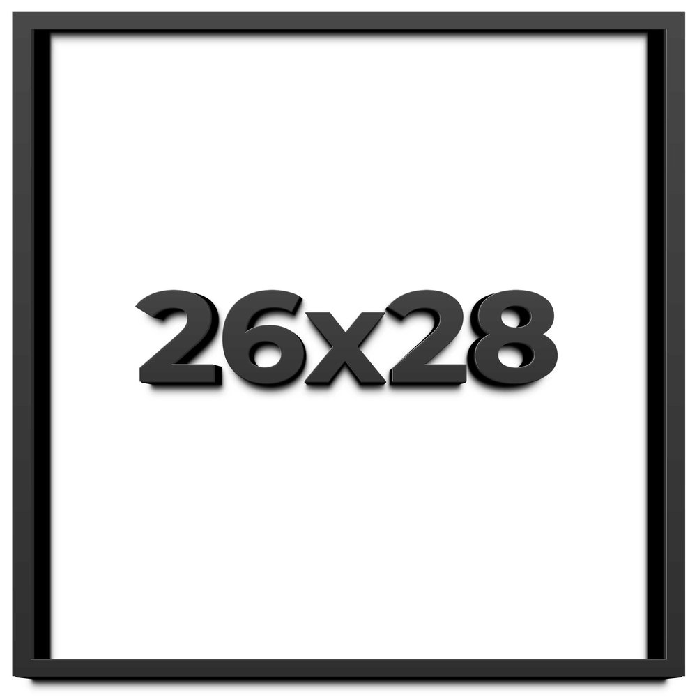 26x28 Shadow Box Frame Black | 2 Inches Deep Shadowbox with 1 3/4 Inch Usable Depth | UV Resistant Acrylic Front, Acid Free Backing, and Hanging Hardware | Whittaker Picture Frame Style