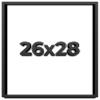 26x28 Shadow Box Frame Black | 2 Inches Deep Shadowbox with 1 3/4 Inch Usable Depth | UV Resistant Acrylic Front, Acid Free Backing, and Hanging Hardware | Whittaker Picture Frame Style view 1