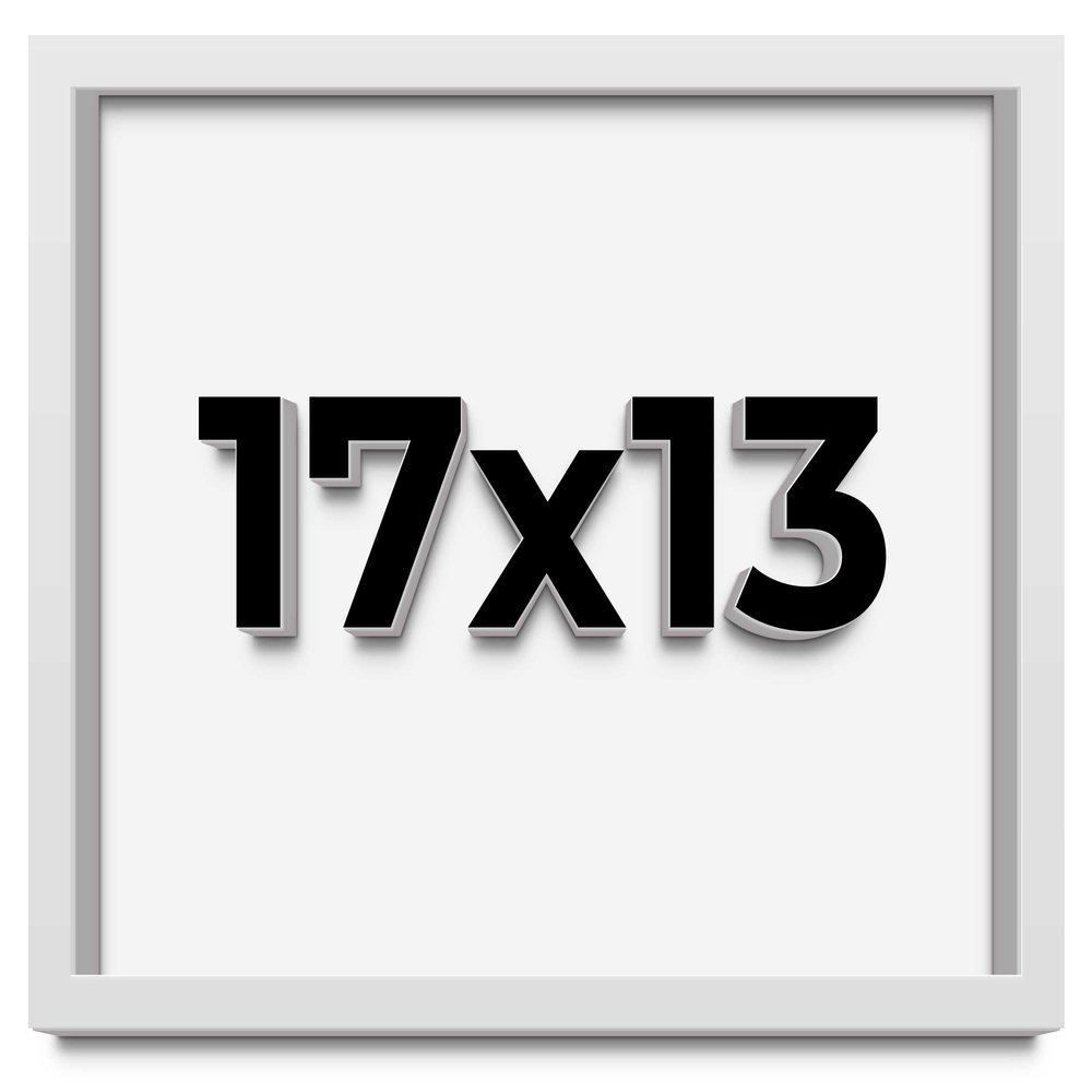 17x13 Shadow Box Frame White | 1 Inches Deep Real Wood Contemporary Shadowbox Display Frame | UV Resistant Acrylic Front, Acid Free Backing, and Hanging Hardware | Lucius Picture Frame Style