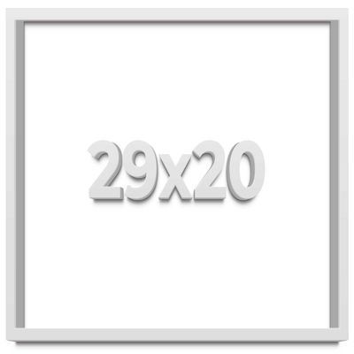 29x20 Shadow Box Frame White | 2 Inches Deep Shadowbox with 1 3/4 Inch Usable Depth | UV Resistant Acrylic Front, Acid Free Backing, and Hanging Hardware | Wentworth Picture Frame Style