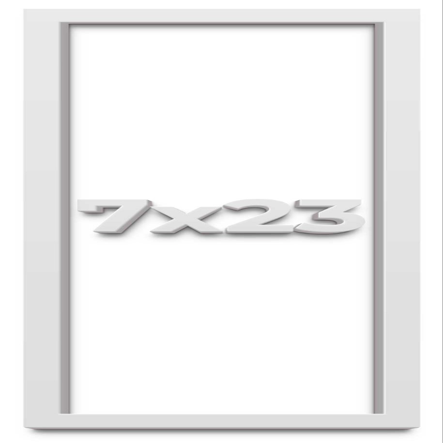 7x23 Shadow Box Frame White | 2 Inches Deep Shadowbox with 1 3/4 Inch Usable Depth | UV Resistant Acrylic Front, Acid Free Backing, and Hanging Hardware | Wentworth Picture Frame Style