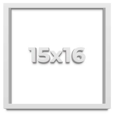 15x16 Shadow Box Frame White | 2 Inches Deep Shadowbox with 1 3/4 Inch Usable Depth | UV Resistant Acrylic Front, Acid Free Backing, and Hanging Hardware | Wentworth Picture Frame Style