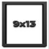 9x13 Shadow Box Black Extra Deep 2" Solid Wood Shadow Box with White Acid-Free Backing, UV Acrylic Plexiglass & Hanging Hardware (1" Moulding Width and 1 3/4" Usable Depth) view 1