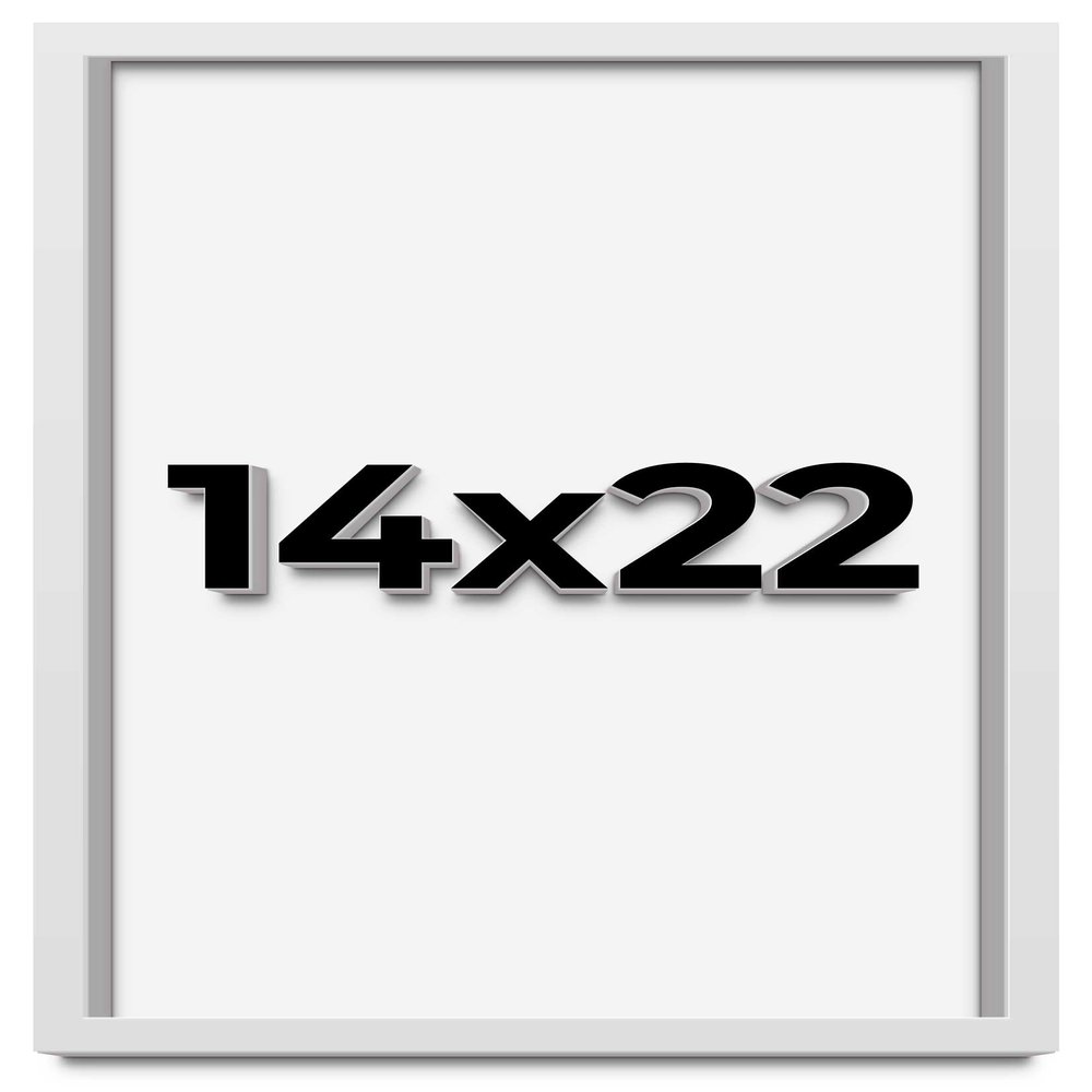 14x22 Shadow Box Frame White | 1 Inches Deep Real Wood Contemporary Shadowbox Display Frame | UV Resistant Acrylic Front, Acid Free Backing, and Hanging Hardware | Lucius Picture Frame Style
