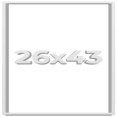 26x43 Shadow Box Frame White | 1 Inches Deep Real Wood Contemporary Shadowbox Display Frame | UV Resistant Acrylic Front, Acid Free Backing, and Hanging Hardware | Lucius Picture Frame Style