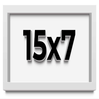 15x7 Shadow Box Frame White | 1 Inches Deep Real Wood Contemporary Shadowbox Display Frame | UV Resistant Acrylic Front, Acid Free Backing, and Hanging Hardware | Lucius Picture Frame Style