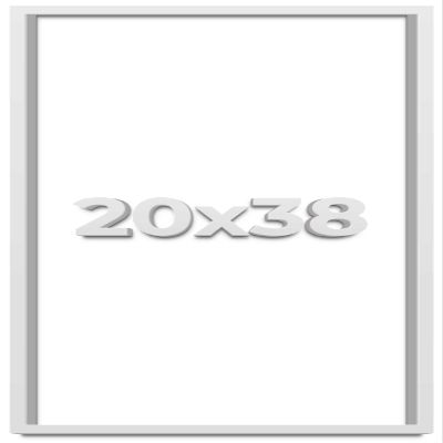 20x38 Shadow Box Frame White | 2 Inches Deep Shadowbox with 1 3/4 Inch Usable Depth | UV Resistant Acrylic Front, Acid Free Backing, and Hanging Hardware | Wentworth Picture Frame Style