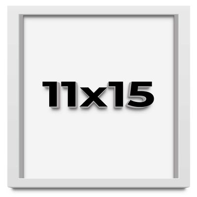 11x15 Shadow Box Frame White | 1 Inch Deep Real Wood Contemporary Shadowbox Display | UV Resistant Acrylic Front, Acid Free Backing, Hanging Hardware | Lucius Picture Style