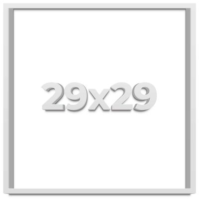 29x29 Shadow Box Frame White | 2 Inches Deep Shadowbox with 1 3/4 Inch Usable Depth | UV Resistant Acrylic Front, Acid Free Backing, and Hanging Hardware | Wentworth Picture Frame Style