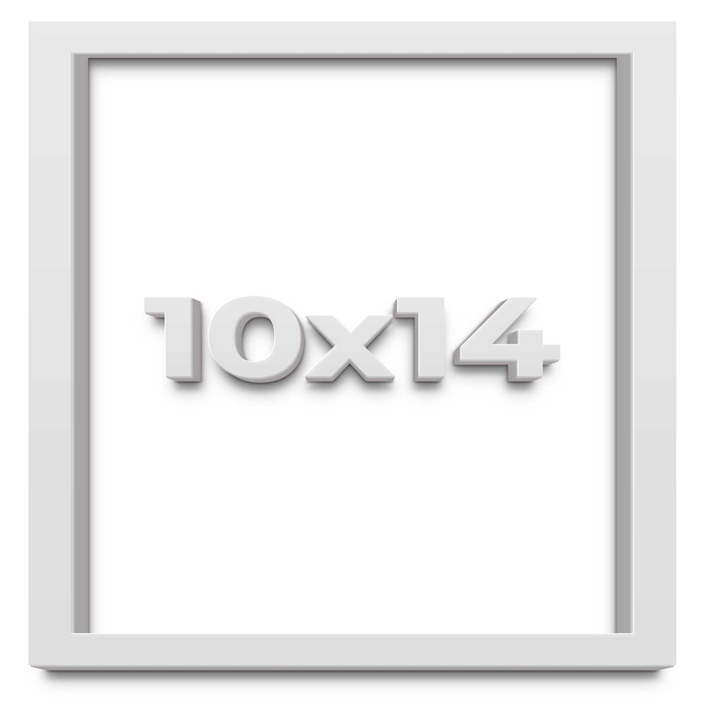 10x14 Shadow Box Frame White | 2 Inches Deep Shadowbox with 1 3/4 Inch Usable Depth | UV Resistant Acrylic Front, Acid Free Backing, and Hanging Hardware | Wentworth Picture Frame Style