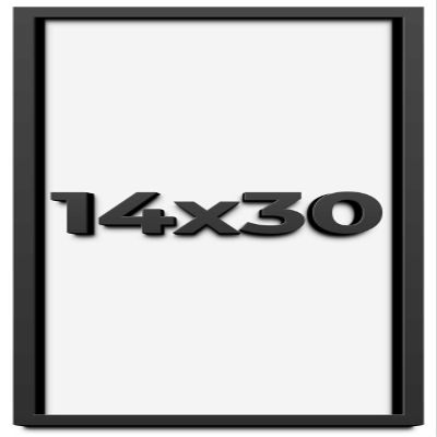 14x30 Shadow Box Frame Black | 2 Inches Deep Shadowbox with 1 3/4 Inch Usable Depth | UV Resistant Acrylic Front, Acid Free Backing, and Hanging Hardware | Whittaker Picture Frame Style