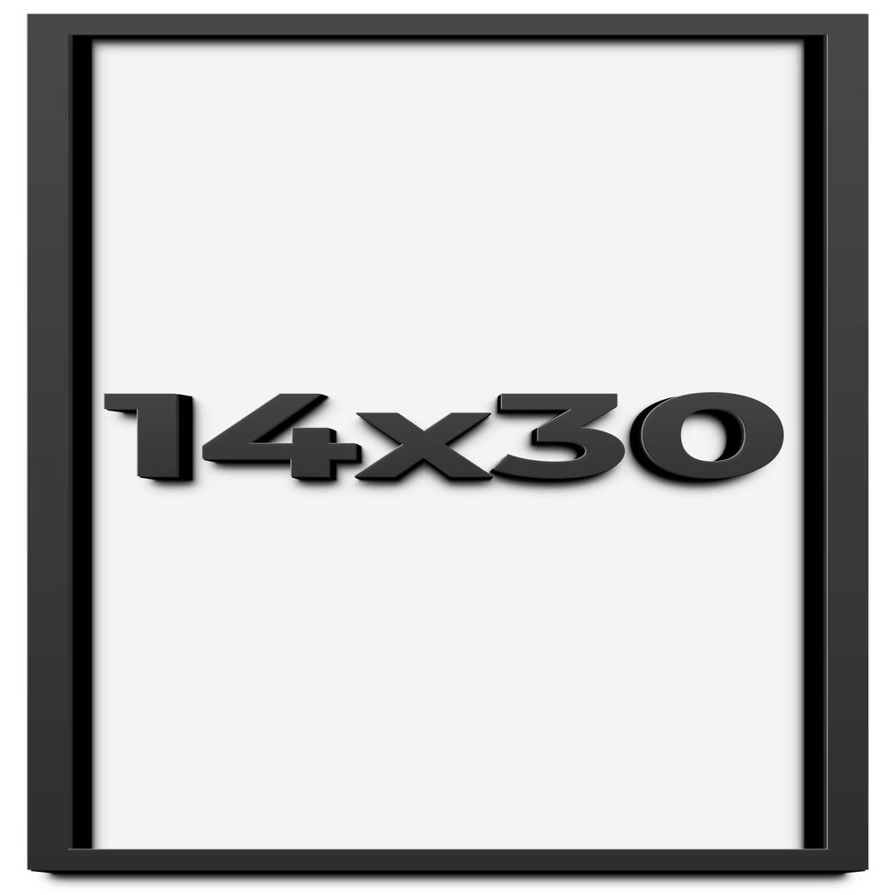 14x30 Shadow Box Frame Black | 2 Inches Deep Shadowbox with 1 3/4 Inch Usable Depth | UV Resistant Acrylic Front, Acid Free Backing, and Hanging Hardware | Whittaker Picture Frame Style