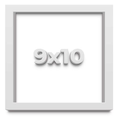 9x10 Shadow Box Frame White | 1 Inch Deep Real Wood Contemporary Shadowbox Display | UV Resistant Acrylic Front, Acid Free Backing, Hanging Hardware | Lucius Picture Style