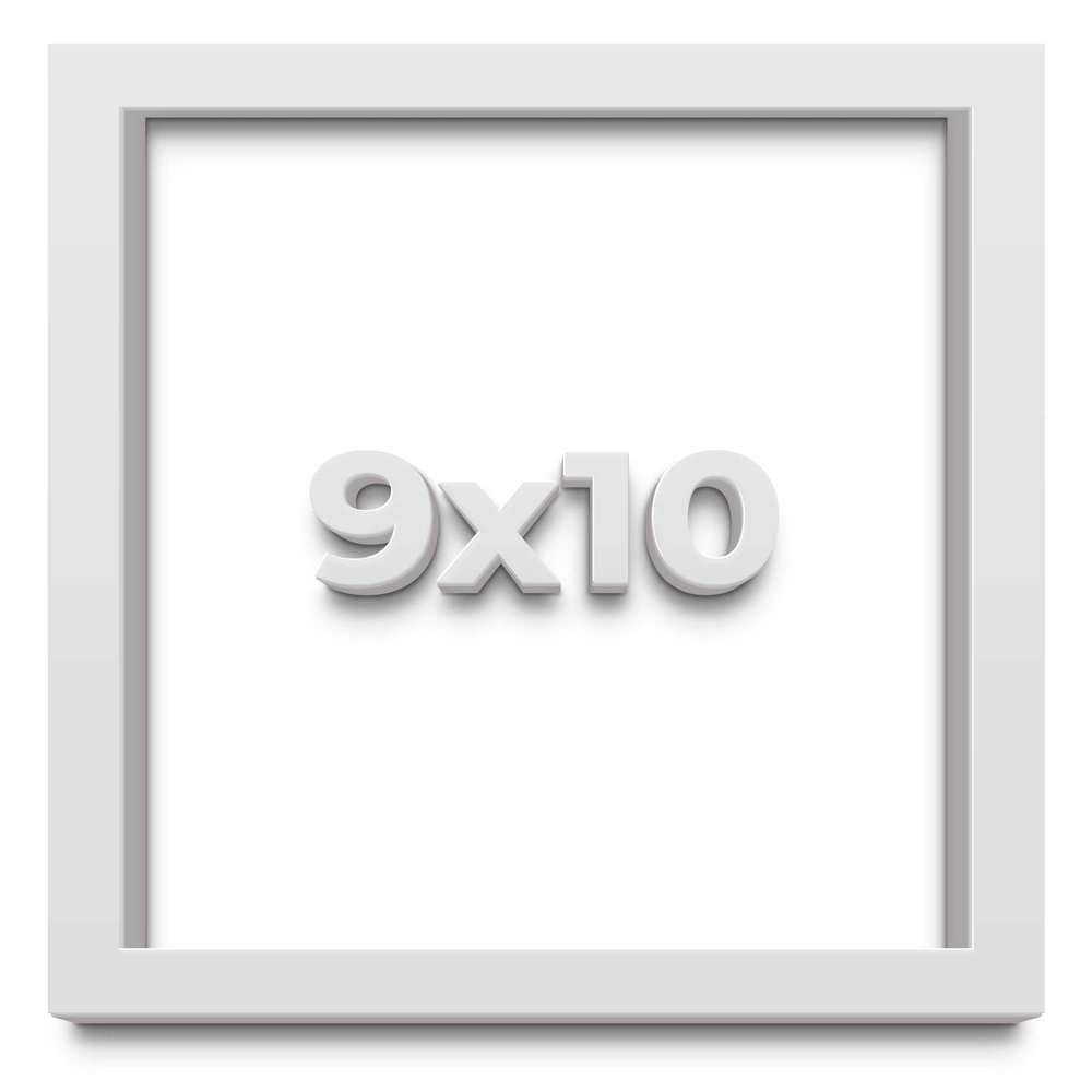 9x10 Shadow Box Frame White | 1 Inch Deep Real Wood Contemporary Shadowbox Display | UV Resistant Acrylic Front, Acid Free Backing, Hanging Hardware | Lucius Picture Style
