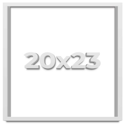 20x23 Shadow Box Frame White | 2 Inches Deep Shadowbox with 1 3/4 Inch Usable Depth | UV Resistant Acrylic Front, Acid Free Backing, and Hanging Hardware | Wentworth Picture Frame Style