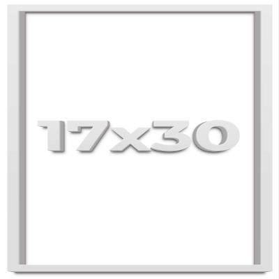 17x30 Shadow Box Frame White | 1 Inch Deep Real Wood Contemporary Shadowbox Display | UV Resistant Acrylic Front, Acid Free Backing, Hanging Hardware | Lucius Picture Style