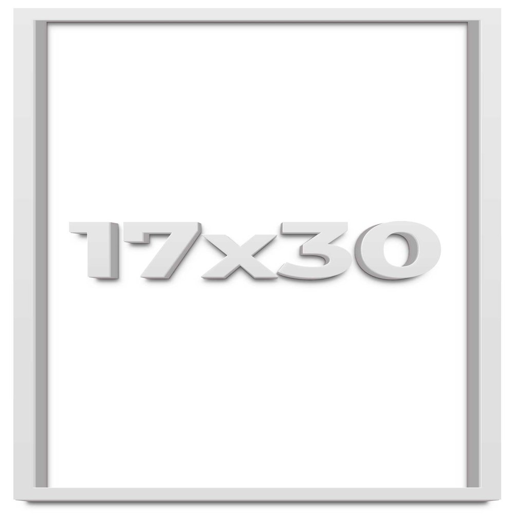 17x30 Shadow Box Frame White | 1 Inch Deep Real Wood Contemporary Shadowbox Display | UV Resistant Acrylic Front, Acid Free Backing, Hanging Hardware | Lucius Picture Style