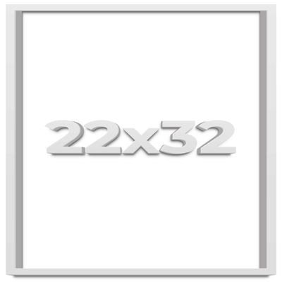 22x32 Shadow Box Frame White | 1 Inch Deep Real Wood Contemporary Shadowbox Display | UV Resistant Acrylic Front, Acid Free Backing, Hanging Hardware | Lucius Picture Style