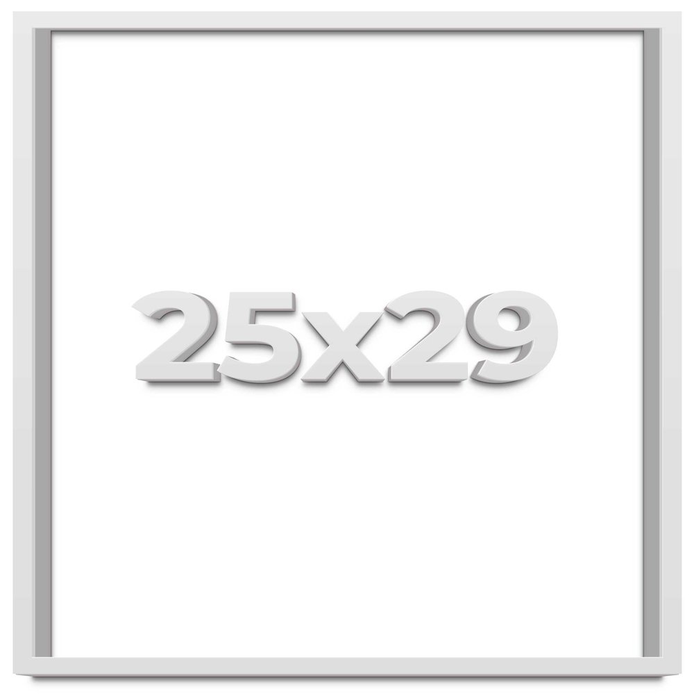 25x29 Shadow Box Frame White | 2 Inches Deep Shadowbox with 1 3/4 Inch Usable Depth | UV Resistant Acrylic Front, Acid Free Backing, and Hanging Hardware | Wentworth Picture Frame Style