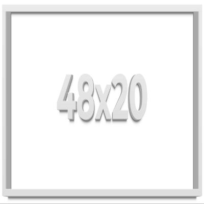 48x20 Shadow Box Frame White | 1 Inches Deep Real Wood Contemporary Shadowbox Display Frame | UV Resistant Acrylic Front, Acid Free Backing, and Hanging Hardware | Lucius Picture Frame Style