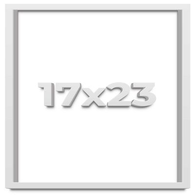 17x23 Shadow Box Frame White | 1 Inches Deep Real Wood Contemporary Shadowbox Display Frame | UV Resistant Acrylic Front, Acid Free Backing, and Hanging Hardware | Lucius Picture Frame Style