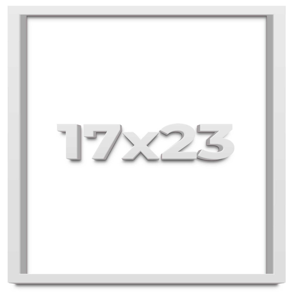 17x23 Shadow Box Frame White | 1 Inches Deep Real Wood Contemporary Shadowbox Display Frame | UV Resistant Acrylic Front, Acid Free Backing, and Hanging Hardware | Lucius Picture Frame Style