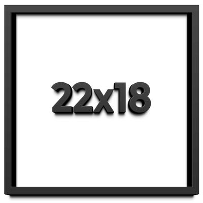 22x18 Shadow Box Frame Black | 2 Inches Deep Shadowbox with 1 3/4 Inch Usable Depth | UV Resistant Acrylic Front, Acid Free Backing, and Hanging Hardware | Whittaker Picture Frame Style
