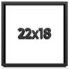 22x18 Shadow Box Frame Black | 2 Inches Deep Shadowbox with 1 3/4 Inch Usable Depth | UV Resistant Acrylic Front, Acid Free Backing, and Hanging Hardware | Whittaker Picture Frame Style view 1