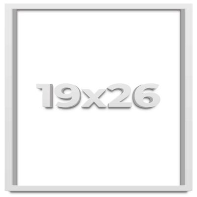 19x26 Shadow Box Frame White | 1 Inches Deep Real Wood Contemporary Shadowbox Display Frame | UV Resistant Acrylic Front, Acid Free Backing, and Hanging Hardware | Lucius Picture Frame Style