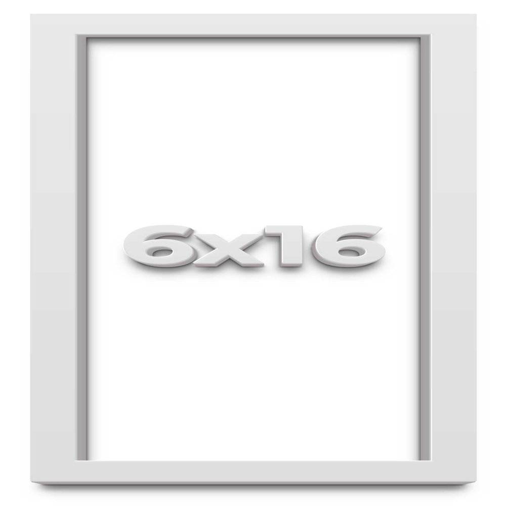6x16 Shadow Box Frame White | 2 Inches Deep Shadowbox with 1 3/4 Inch Usable Depth | UV Resistant Acrylic Front, Acid Free Backing, and Hanging Hardware | Wentworth Picture Frame Style