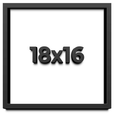 18x16 Shadow Box Frame Black | 2 Inches Deep Shadowbox with 1 3/4 Inch Usable Depth | UV Resistant Acrylic Front, Acid Free Backing, and Hanging Hardware | Whittaker Picture Frame Style