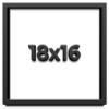 18x16 Shadow Box Frame Black | 2 Inches Deep Shadowbox with 1 3/4 Inch Usable Depth | UV Resistant Acrylic Front, Acid Free Backing, and Hanging Hardware | Whittaker Picture Frame Style view 1