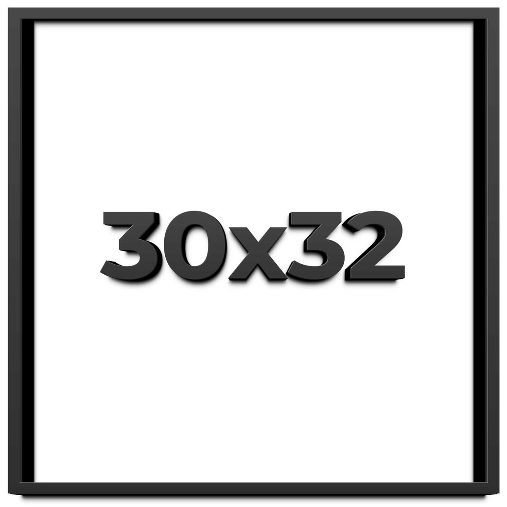 30x32 Shadow Box Frame Black | 2 Inches Deep Shadowbox with 1 3/4 Inch Usable Depth | UV Resistant Acrylic Front, Acid Free Backing, and Hanging Hardware | Whittaker Picture Frame Style