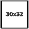 30x32 Shadow Box Frame Black | 2 Inches Deep Shadowbox with 1 3/4 Inch Usable Depth | UV Resistant Acrylic Front, Acid Free Backing, and Hanging Hardware | Whittaker Picture Frame Style view 1
