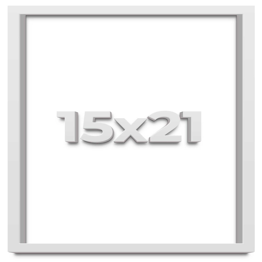 15x21 Shadow Box Frame White | 2 Inches Deep Shadowbox with 1 3/4 Inch Usable Depth | UV Resistant Acrylic Front, Acid Free Backing, and Hanging Hardware | Wentworth Picture Frame Style