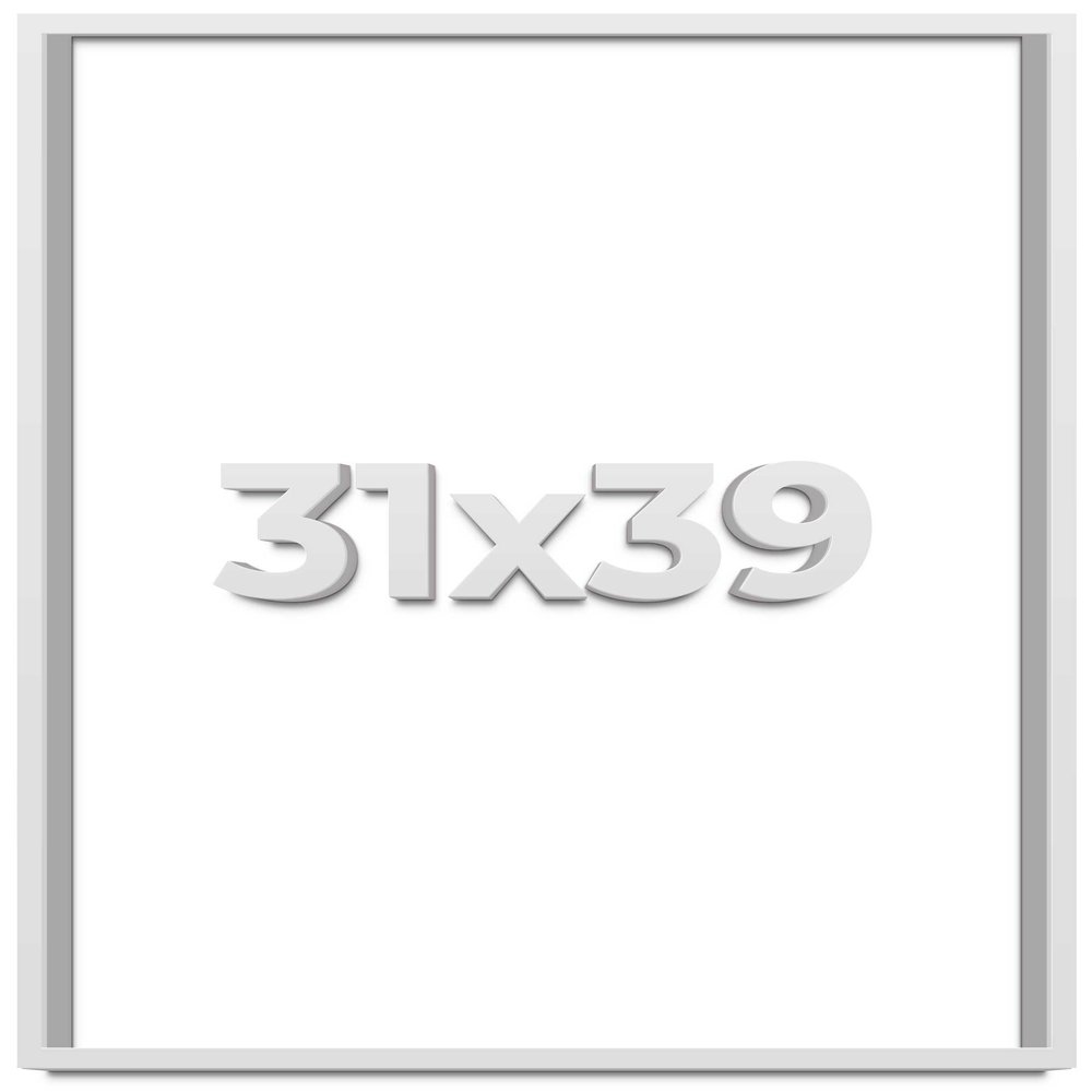 31x39 Shadow Box Frame White | 2 Inches Deep Shadowbox with 1 3/4 Inch Usable Depth | UV Resistant Acrylic Front, Acid Free Backing, and Hanging Hardware | Wentworth Picture Frame Style