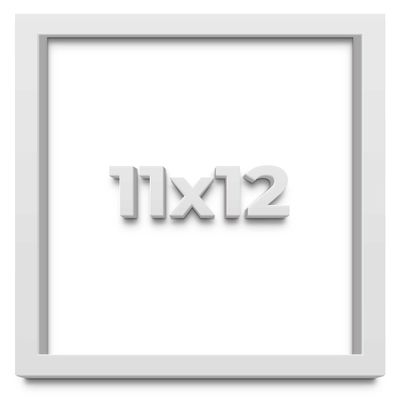 11x12 Shadow Box Frame White | 2 Inches Deep Shadowbox with 1 3/4 Inch Usable Depth | UV Resistant Acrylic Front, Acid Free Backing, and Hanging Hardware | Wentworth Picture Frame Style