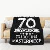 70 Year Old Birthday Gifts Soft Blanket Double-Sided Throw Blanket Light Weight Blankets Flannel Fleece for Couch Sofa Bedding for Men Women Gifts 50"X60" view 1