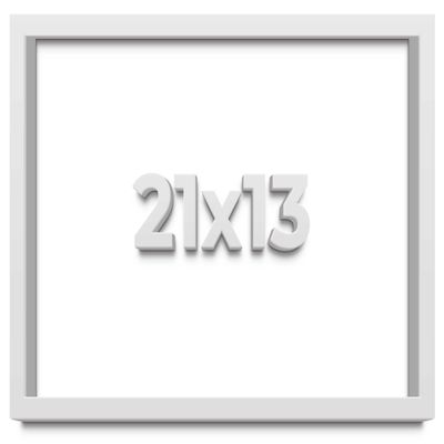 21x13 Shadow Box Frame White | 1 Inches Deep Real Wood Contemporary Shadowbox Display Frame | UV Resistant Acrylic Front, Acid Free Backing, and Hanging Hardware | Lucius Picture Frame Style