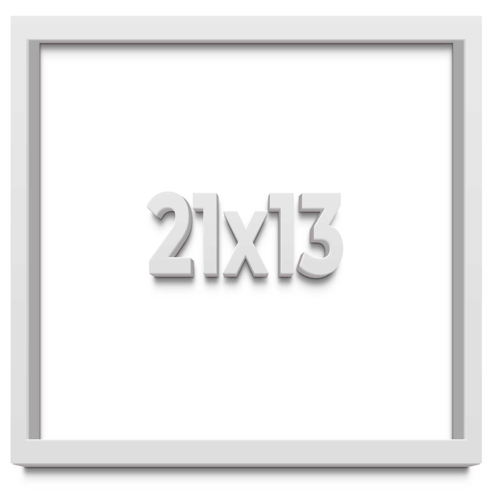 21x13 Shadow Box Frame White | 1 Inches Deep Real Wood Contemporary Shadowbox Display Frame | UV Resistant Acrylic Front, Acid Free Backing, and Hanging Hardware | Lucius Picture Frame Style