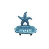 Blue Starfish Cast Iron Bar Soap Dish Sea Star Sponge Holder Nautical Bathroom Home Decor view 1