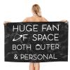 Huge Fan of Space Both Outer and Personal Cool Summer Absorbent Bath Towels Resist Sweat 32x52 in view 2