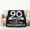 90 Year Old Birthday Gifts Soft Blanket Double-Sided Throw Blanket Light Weight Blankets Flannel Fleece for Couch Sofa Bedding for Men Women Gifts 50"X60" view 1