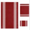 Abstract Farmhouse Stripes Bath Towels for Bathroom Set - Luxury Towels Gifts for Women,Quick Dry Beach Kitchen Hand Hair Face Yoga Workout Gym Towel and Dish Washcloth,Geometric Burgundy Red White view 1
