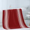 Abstract Farmhouse Stripes Bath Towels for Bathroom Set - Luxury Towels Gifts for Women,Quick Dry Beach Kitchen Hand Hair Face Yoga Workout Gym Towel and Dish Washcloth,Geometric Burgundy Red White view 3