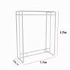 Coat Rack Coat Stands Hanging Double Rods Display Racks Women's Clothing Store Middle Display Racks Wrought Iron Side Hangers Coat Tree (Color : Black, Size : 150 * 50 * 150cm) view 2