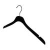 17 NAHANCO Slimline Wooden Shirt/Dress Hanger - Low Gloss Black W/Black Hook view 2