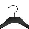 17 NAHANCO Slimline Wooden Shirt/Dress Hanger - Low Gloss Black W/Black Hook view 3
