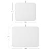 Solid White Dish Drying Mat for Kitchen Counter, Microfiber Rack Pads, Modern Minimalist Absorbent Dish Bottle Drying Mat, 16''x18'', 2 Pack view 3